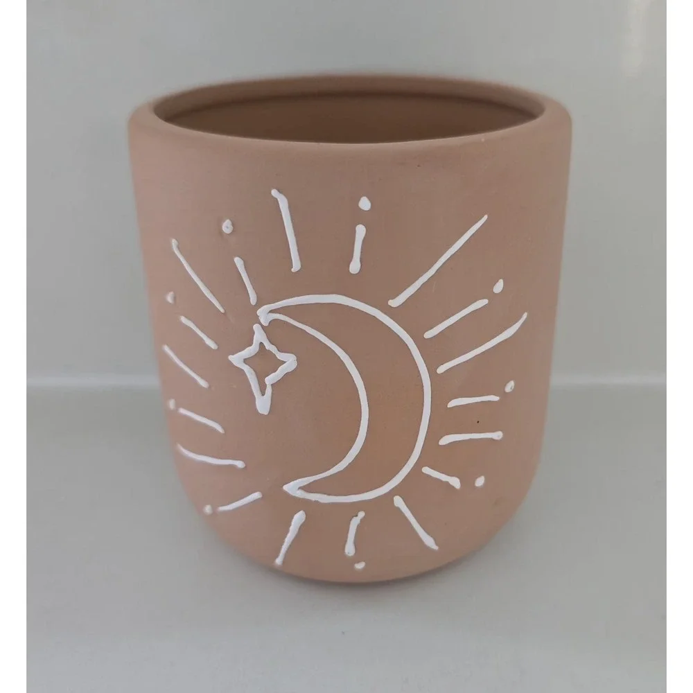 Terracotta Moon And Star Planter 3.5 In‎ New With Tag